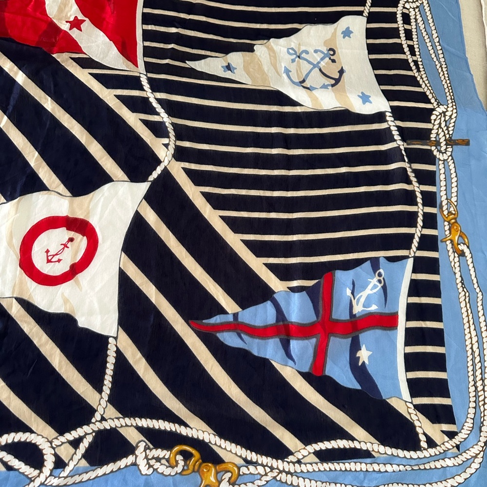 Ralph Lauren Nautical Flag Scarf - Red, Blue, Black